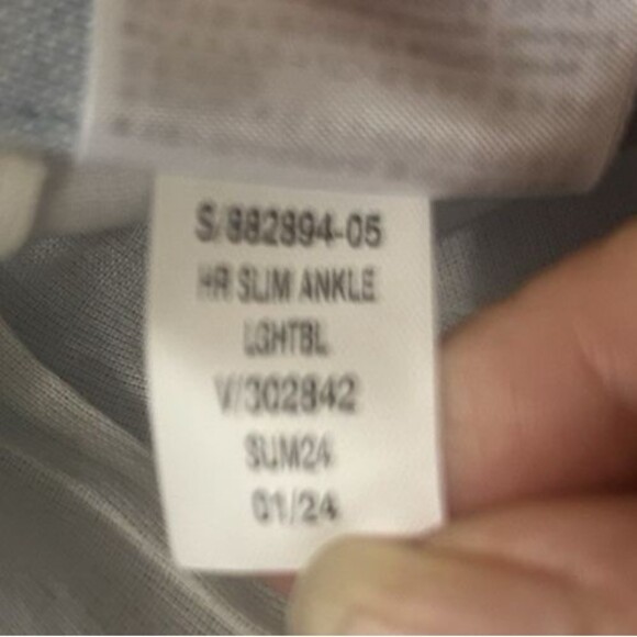 Banana Republic European Flax Linen Lina Slim Ankle Pants Light Blue Womens 8L - Picture 7 of 7